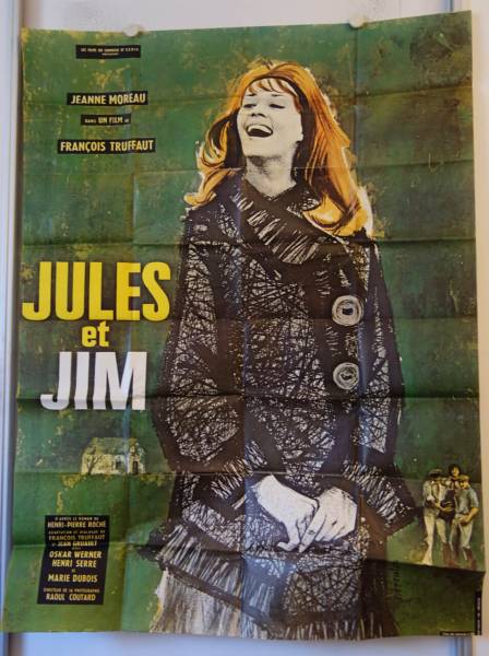 Jules und Jim originales französisches Filmplakat (R70s)